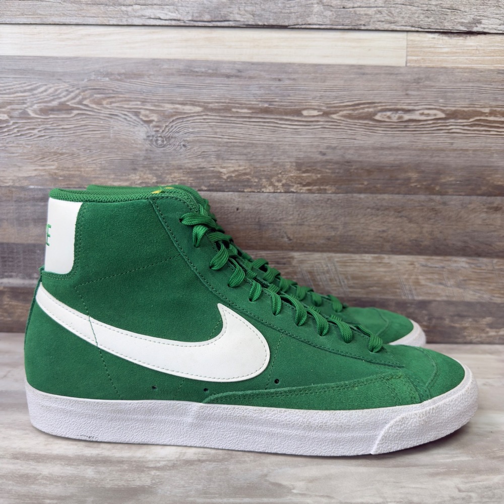 Nike Blazer Mid 77 Mens Size 12 High Top Sneakers Suede Pine Green CI1172-301